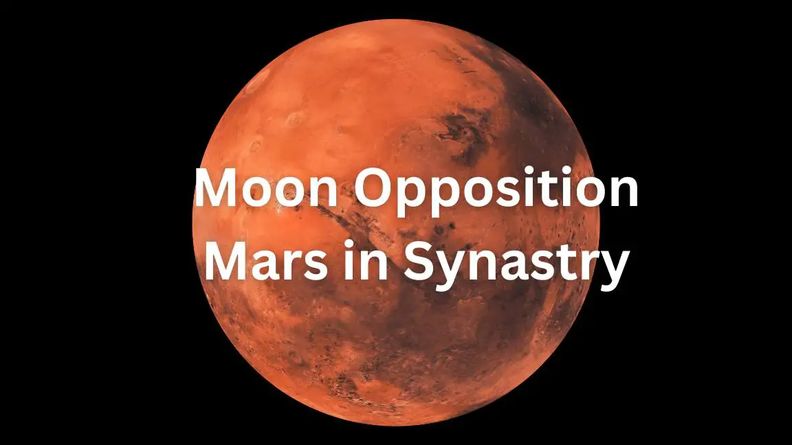 Significado del gráfico de sinastría de la oposición de la luna y Marte